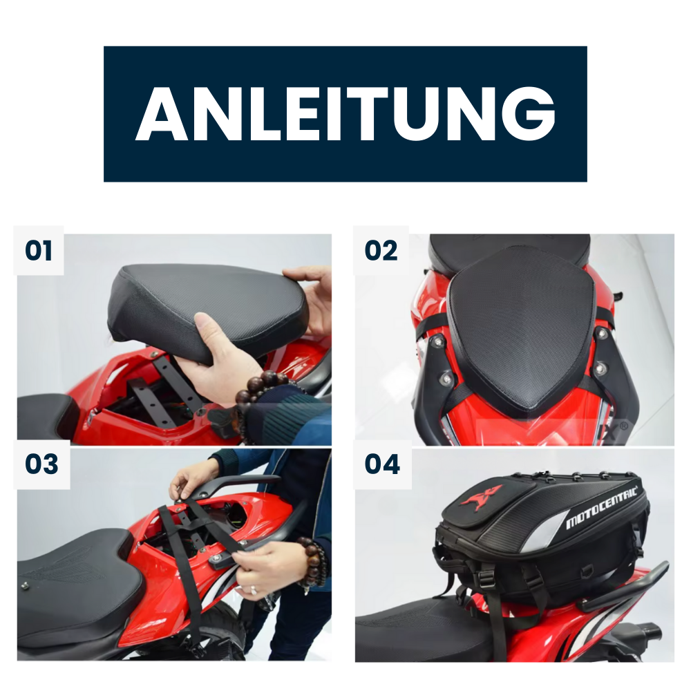 2-in-1 Motorrad-Hecktasche mit Rucksackfunktion – Mehr als nur Stauraum.