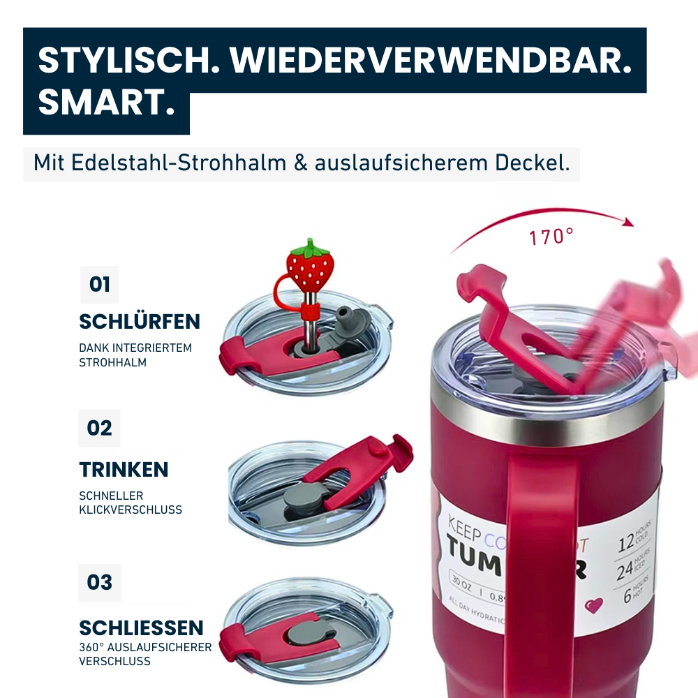 Isolierter Edelstahlbecher – 40 oz – Dein Drink, dein Moment.