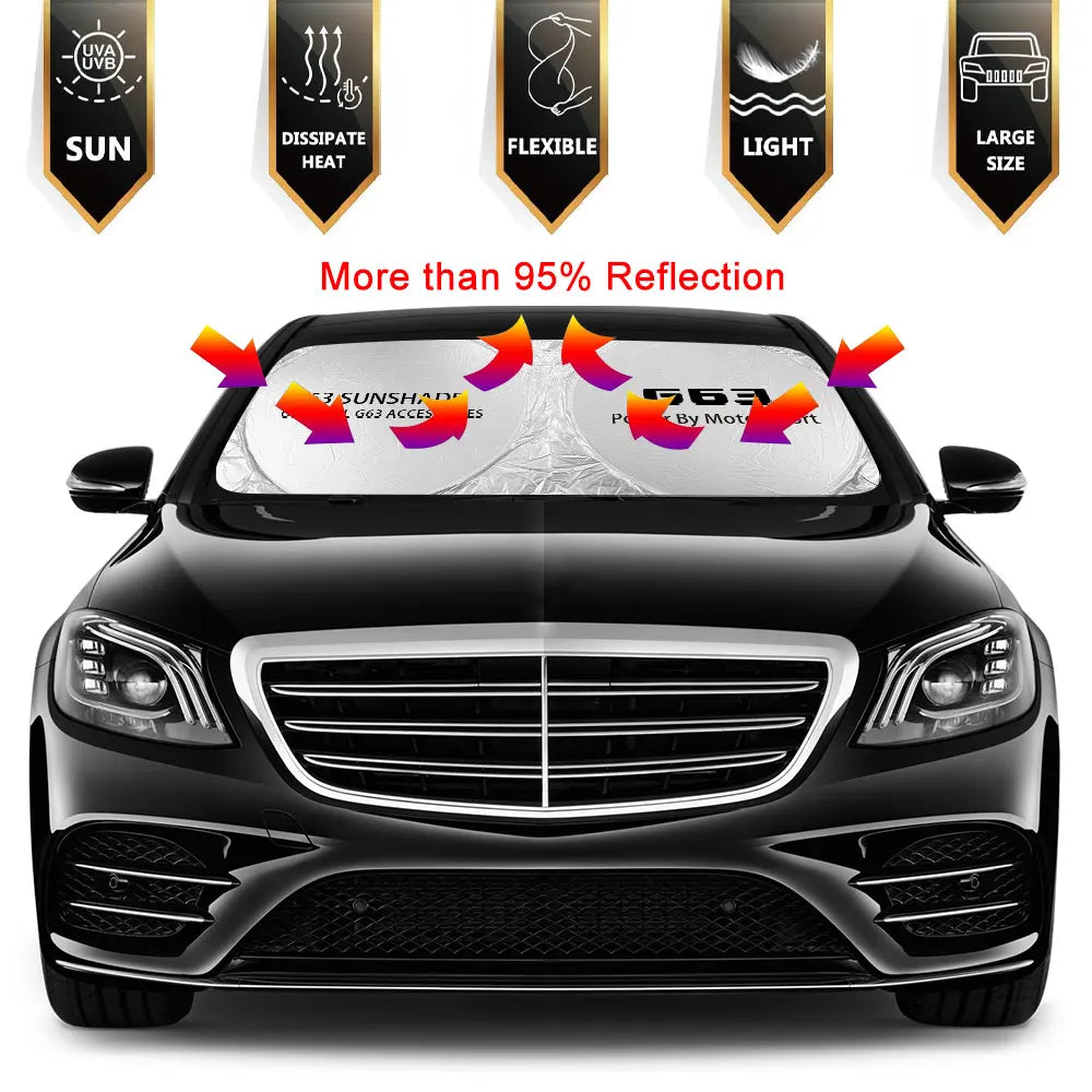Car Windshield Sunshade Cover For Mercedes G63 G350d G500 GLA GLA43 GLB GLC GLC43 GLE GLE63 GLK GLS GLS63 ML Auto Accessories