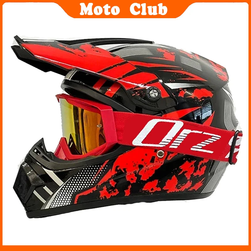 Motorcycle Helmet Professional Motocross Off Road protective Helm Children Off-road Casque Capacete De Motocicleta Gift Goggles