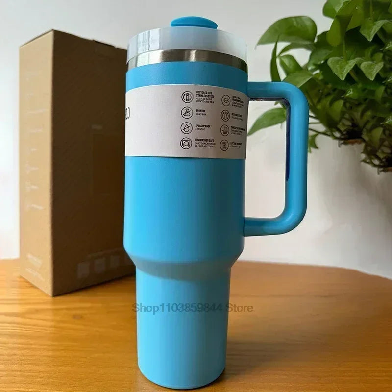 2025 New Hot 40Oz Stainless Steel Vacuum Flask Insulated Tumbler Cup with Lid and Straw Large Capacity for Travel Outdoor