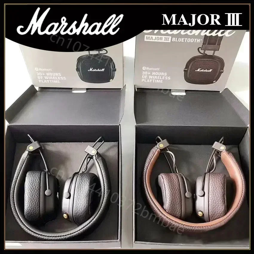 Marshall Major III Wireless Bluetooth Headphones Wireless Deep Bass Foldable Sport Gaming Music Headset with Microphone