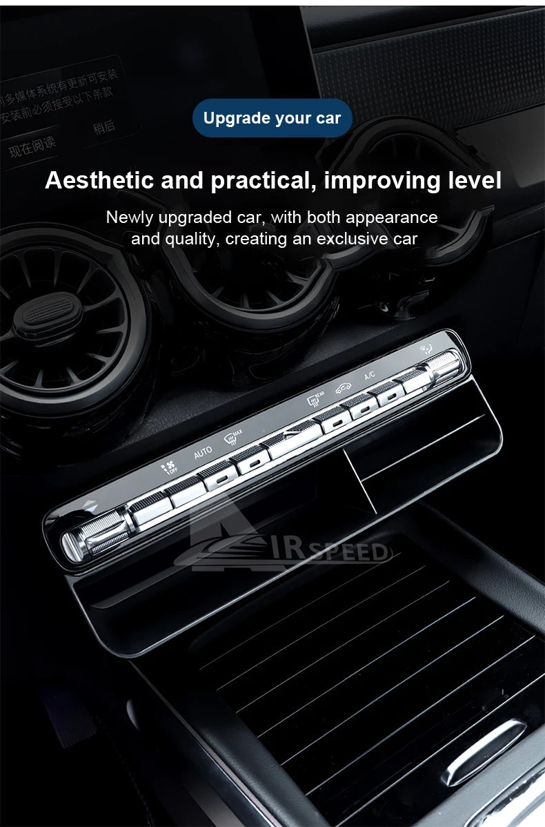Car Central Control Storage Box For Mercedes Benz A B CLA GLB GLA GLE Class W177 W247 C118 W118 X247 H247 W167 EQA EQB 2020-2024