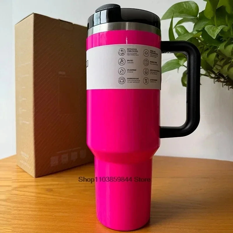 2025 New Hot 40Oz Stainless Steel Vacuum Flask Insulated Tumbler Cup with Lid and Straw Large Capacity for Travel Outdoor