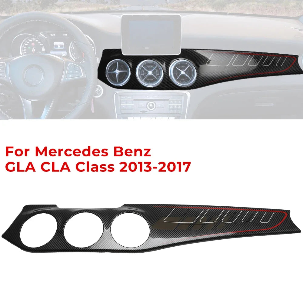 Dashboard decoration for Mercedes-Benz CLA250 C117/GLA220 X156/CLA 45 air outlet cover dashboard center control panel sticker