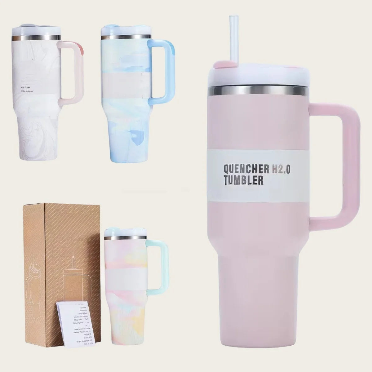 2025 New Hot 40Oz Stainless Steel Vacuum Flask Insulated Tumbler Cup with Lid and Straw Large Capacity for Travel Outdoor