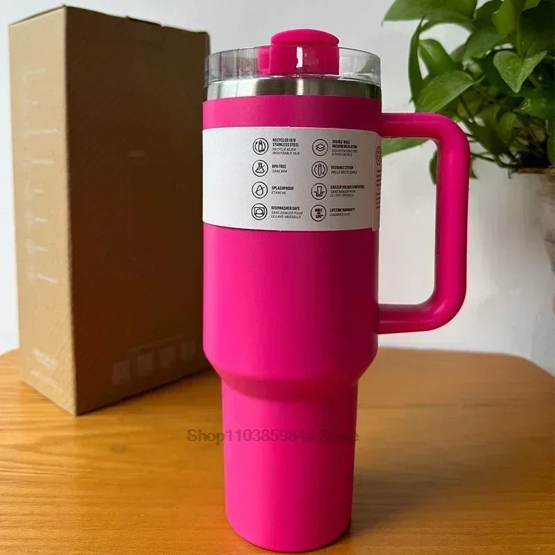 2025 New Hot 40Oz Stainless Steel Vacuum Flask Insulated Tumbler Cup with Lid and Straw Large Capacity for Travel Outdoor