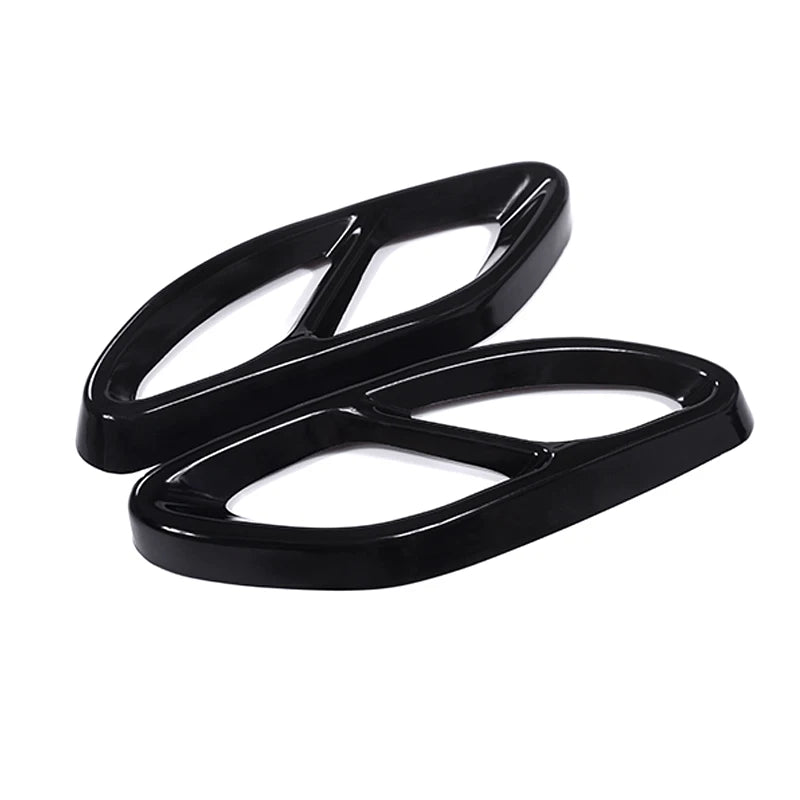 2pcs Stainless Steel Exhaust Pipe Cover Trim for Mercedes Benz A B C E GLC GLE Class W176 W246 W205 W213 AMG Car Styling
