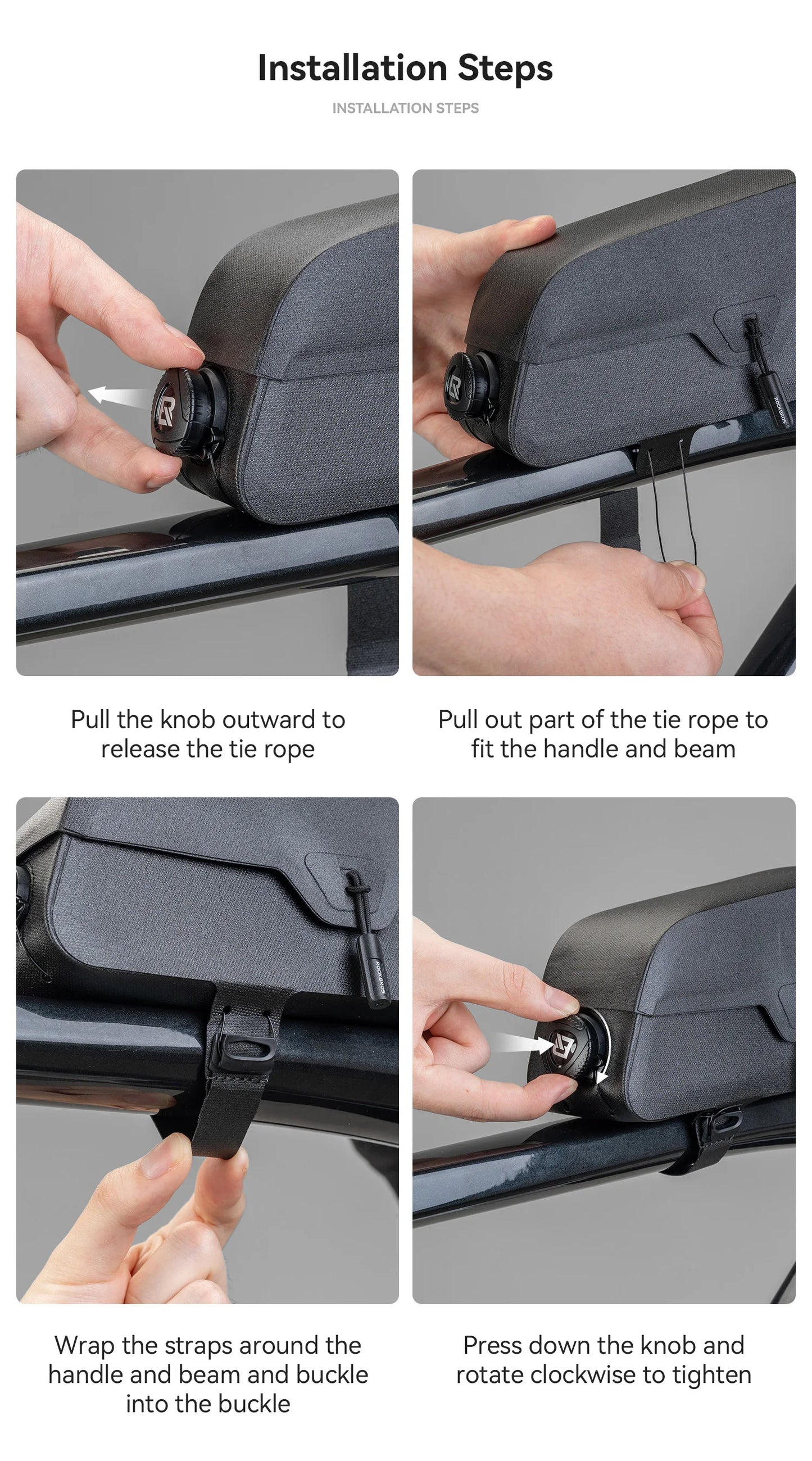ROCKBROS ROAD TO SKY Bicycle Bags Magnetic Lid Top Tube Bag Waterproof Suction Front Bag Mobile Phone Bag