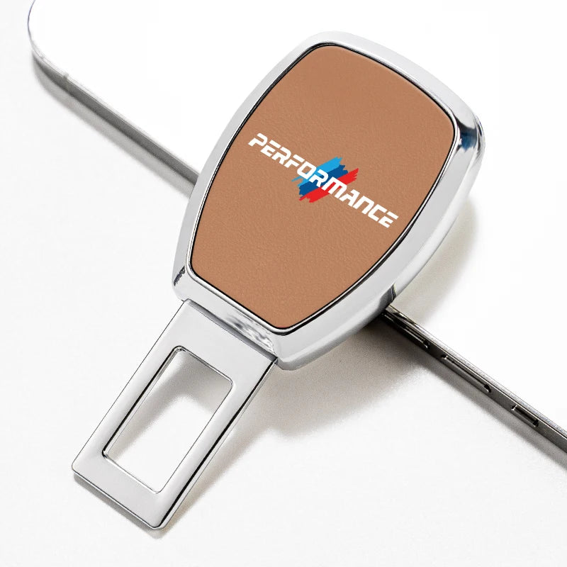 Car Interior Seat Belt Extender Leather Safety Strap Plug For BMW Performance X1 X2 X3 X5 X7 E70 E46 E90 E92 E60 E39 E36 E87 E53