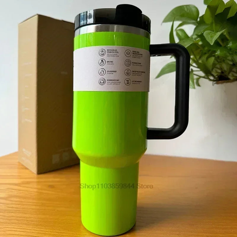 2025 New Hot 40Oz Stainless Steel Vacuum Flask Insulated Tumbler Cup with Lid and Straw Large Capacity for Travel Outdoor
