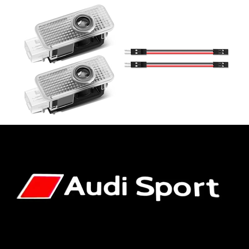 Led logo Car Door Welcome Light For Audi A4 B5 B6 B7 B8 B9 A1 A3 8V 8P 8L A6 C5 C6 C7 A5 A7 A8 Q3 Q5 Q7 TT S3 S6 Sline Quattro