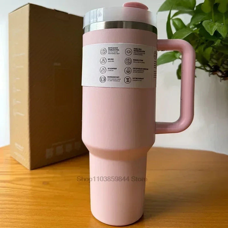 2025 New Hot 40Oz Stainless Steel Vacuum Flask Insulated Tumbler Cup with Lid and Straw Large Capacity for Travel Outdoor