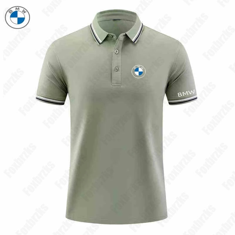 2025 Spring Summer BMW Short Sleeved Polo Shirt Casual And Fashionable Men's BMW 3D Printed Handsome Short Sleeved Top