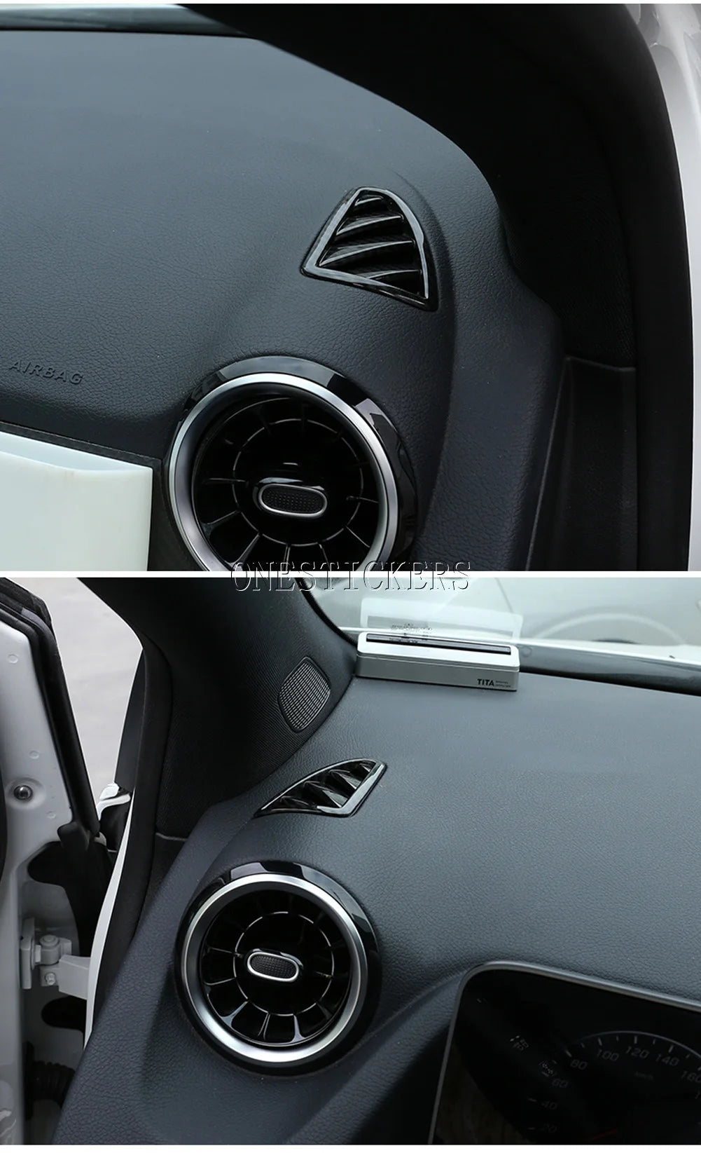 For Mercedes Benz B GLA Class W247 H247 AMG GLA35 GLA45 2020-2025 ABS Car Accessories Dashboard Air Outlet Vent Cover Trim Frame