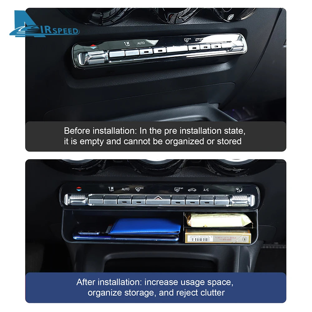 Car Central Control Storage Box For Mercedes Benz A B CLA GLB GLA GLE Class W177 W247 C118 W118 X247 H247 W167 EQA EQB 2020-2024