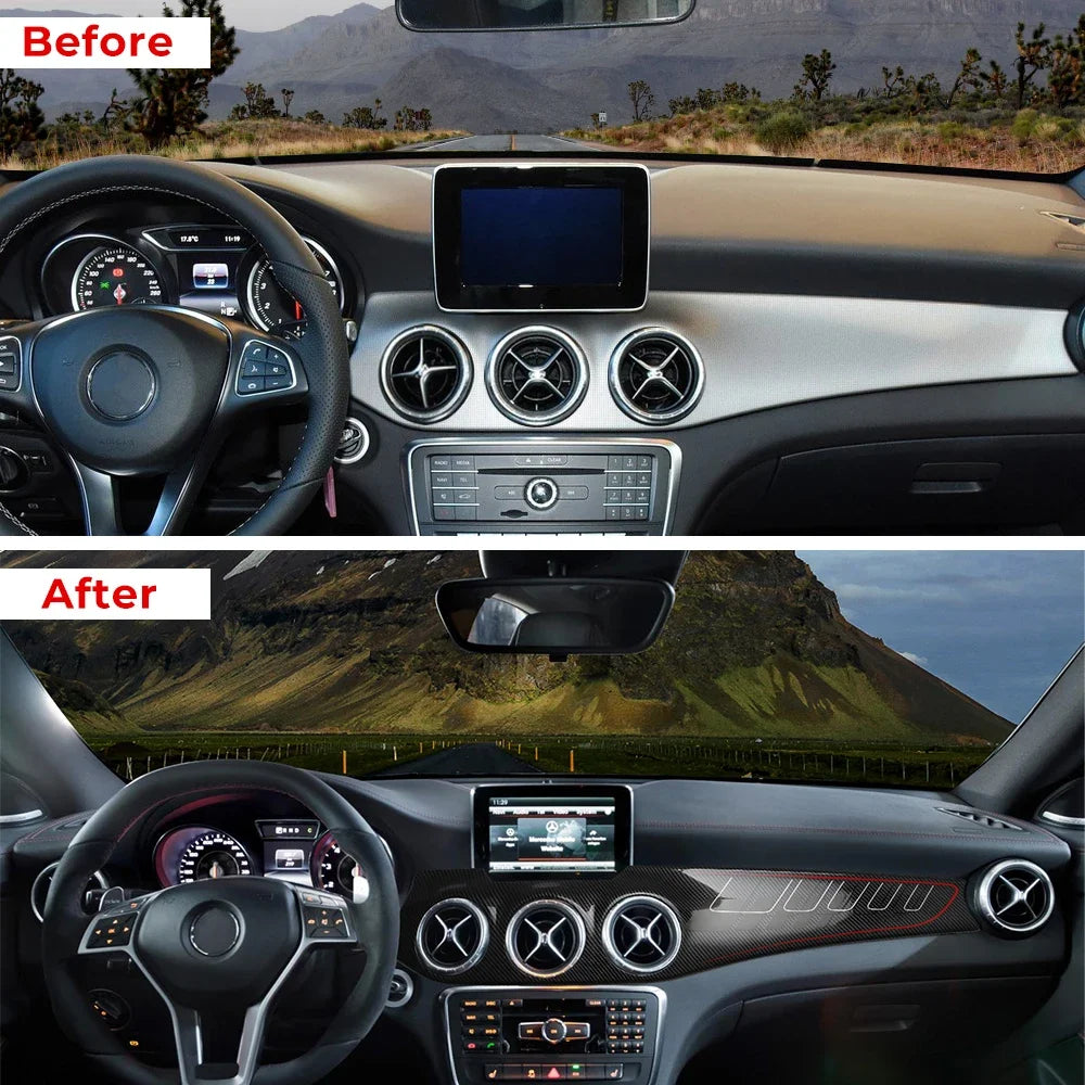 Dashboard decoration for Mercedes-Benz CLA250 C117/GLA220 X156/CLA 45 air outlet cover dashboard center control panel sticker