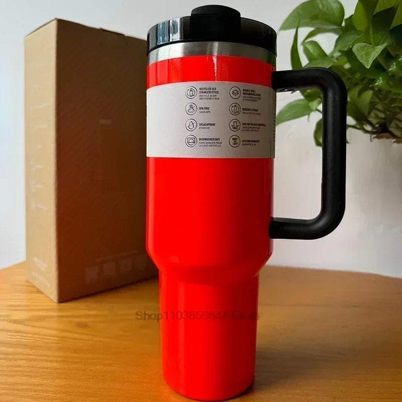 2025 New Hot 40Oz Stainless Steel Vacuum Flask Insulated Tumbler Cup with Lid and Straw Large Capacity for Travel Outdoor
