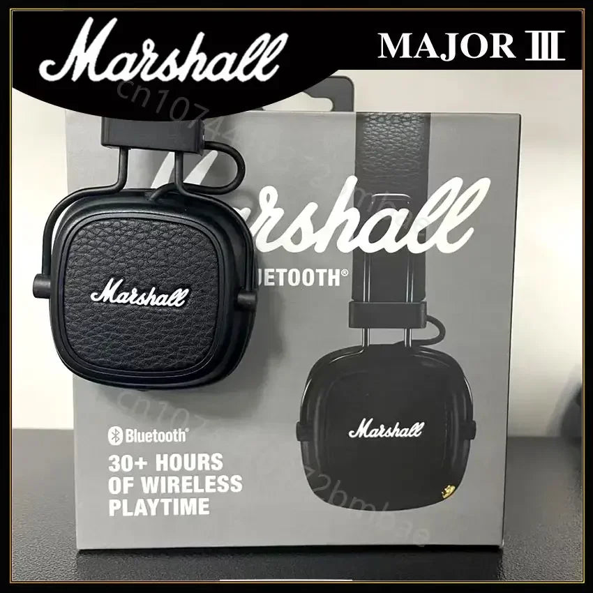 Marshall Major III Wireless Bluetooth Headphones Wireless Deep Bass Foldable Sport Gaming Music Headset with Microphone