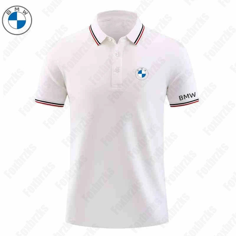 2025 Spring Summer BMW Short Sleeved Polo Shirt Casual And Fashionable Men's BMW 3D Printed Handsome Short Sleeved Top