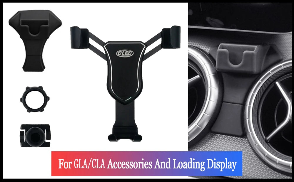 For Mercedes-Benz CLA GLA Class Car Phone Holder MB X156 C117 GLA200 GLA250 CLA180 CLA220 Air Vent Clip Adjust Stand GPS Bracket