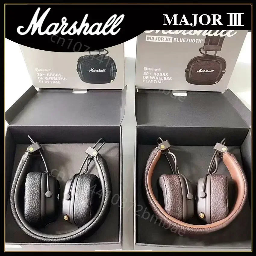 Marshall Major III Wireless Bluetooth Headphones Wireless Deep Bass Foldable Sport Gaming Music Headset with Microphone
