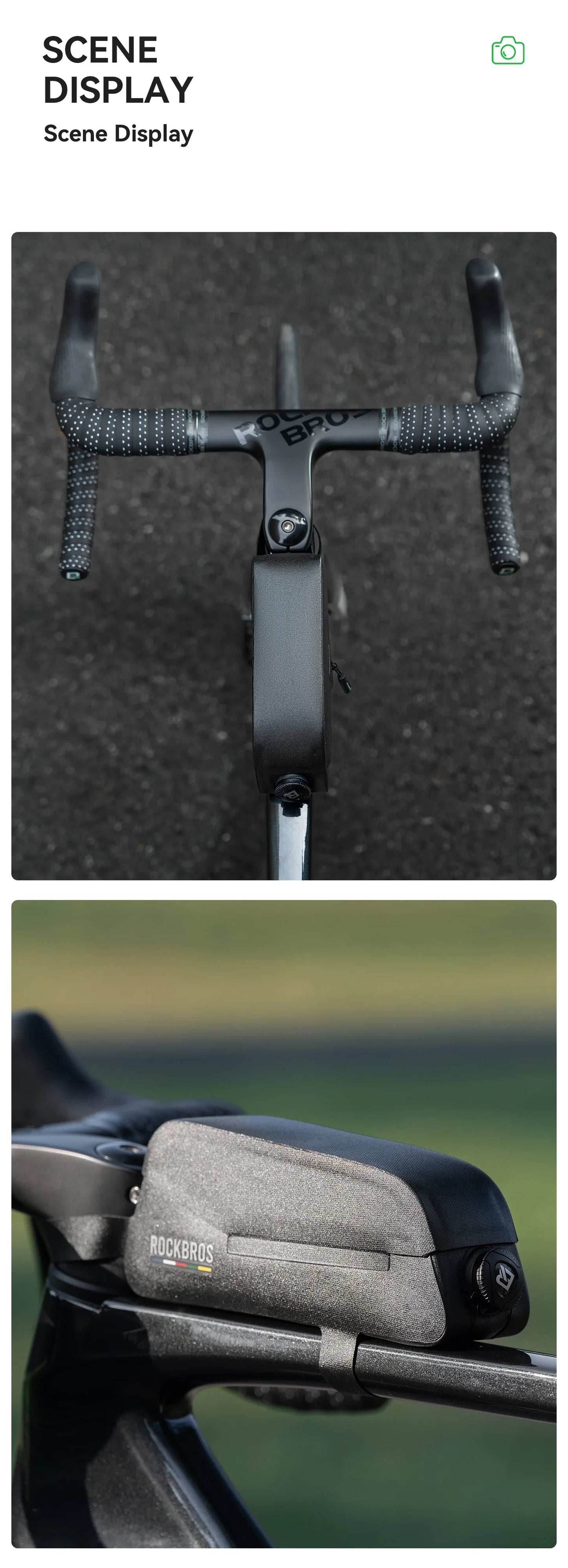 ROCKBROS ROAD TO SKY Bicycle Bags Magnetic Lid Top Tube Bag Waterproof Suction Front Bag Mobile Phone Bag