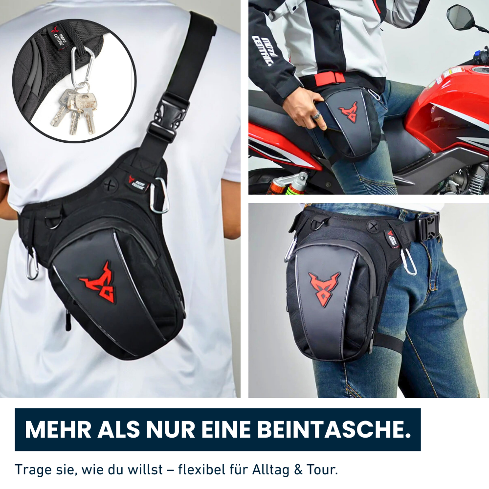 Motorrad-Beintasche – Für alles, was du wirklich brauchst.