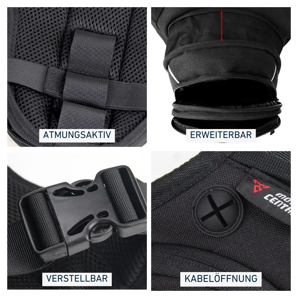 Motorrad-Beintasche – Für alles, was du wirklich brauchst.