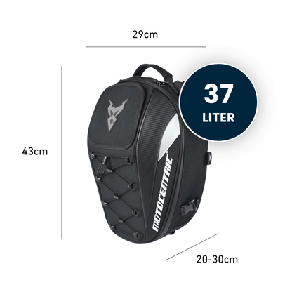 2-in-1 Motorrad-Hecktasche mit Rucksackfunktion – Mehr als nur Stauraum.