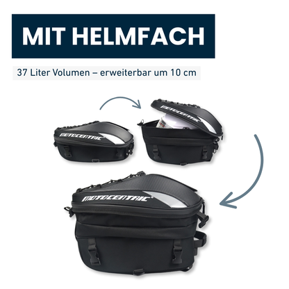 2-in-1 Motorrad-Hecktasche mit Rucksackfunktion – Mehr als nur Stauraum.