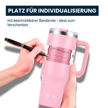 Isolierter Edelstahlbecher – 40 oz – Dein Drink, dein Moment.