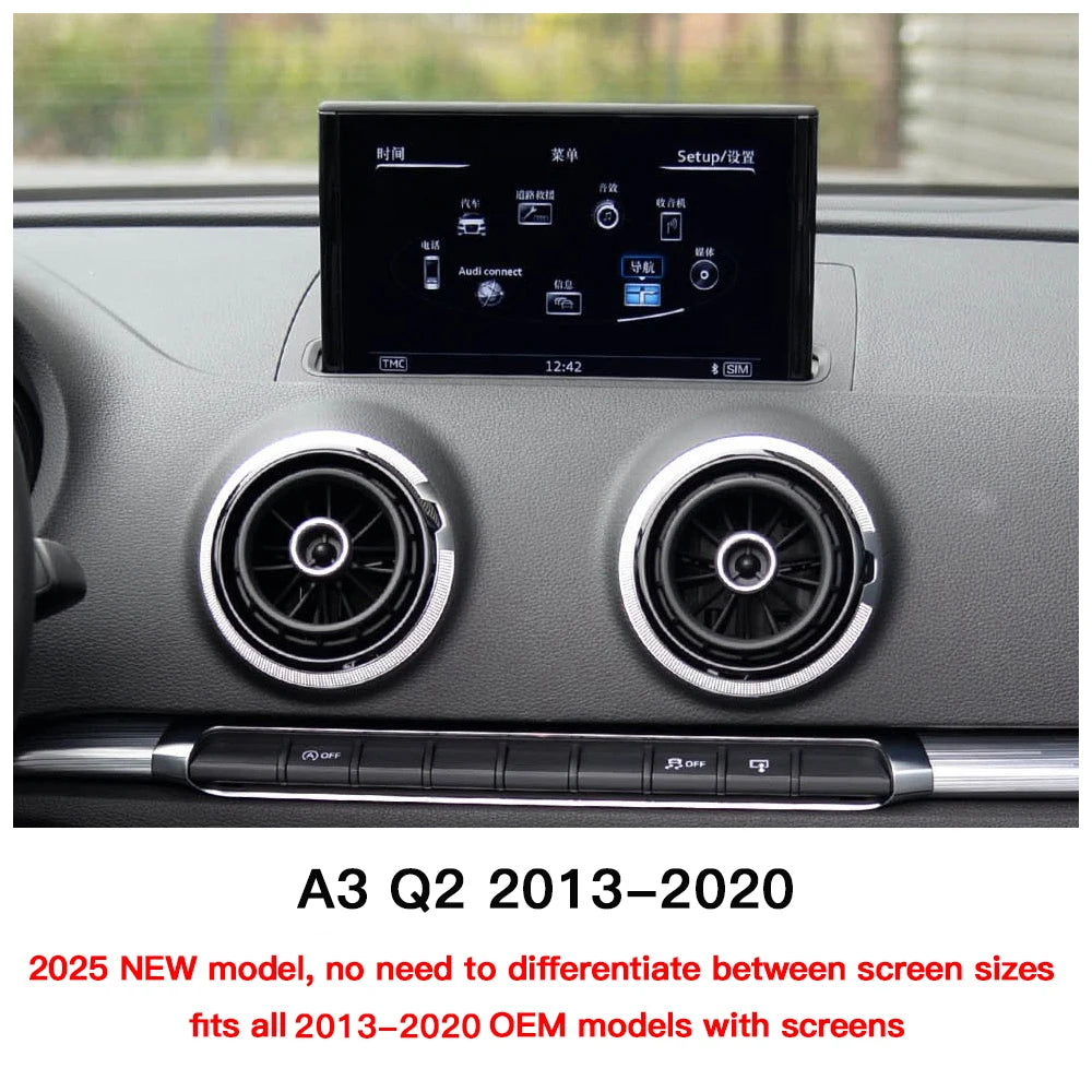 CarPlay Wireless Android Auto for 2013-2018 Audi A3 8v Q2 8P with Mirror Link AirPlay Bluetooth USB with Camera Support