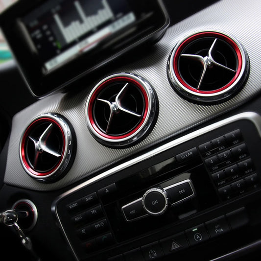 Car Air Condition Outlet Trim Ring For Mercedes Benz GLA CLA Class X156 GLA200 GLA220 GLA250 AMG CDI AC Vent Decoration Stickers
