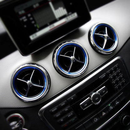 Car Air Condition Outlet Trim Ring For Mercedes Benz GLA CLA Class X156 GLA200 GLA220 GLA250 AMG CDI AC Vent Decoration Stickers