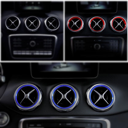 Car Air Condition Outlet Trim Ring For Mercedes Benz GLA CLA Class X156 GLA200 GLA220 GLA250 AMG CDI AC Vent Decoration Stickers