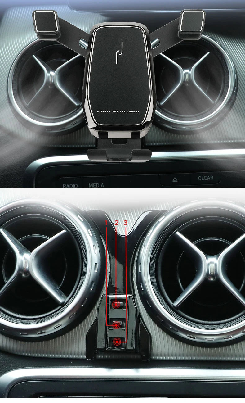 Car phone holder for Mercedes-Benz GLA 45 amg X156 CLA W117 C117 GLA200 GLA250 COUPE interior modified mobile phone bracket