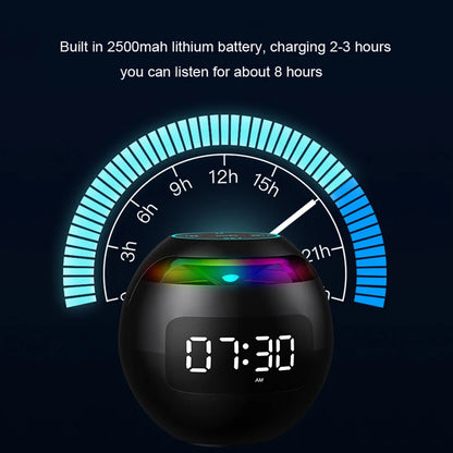 New Mini Bluetooth Speaker Wireless Bluetooth Sound Box with LED Display Alarm Clock Hifi TF Card MP3 Music Play For PC Phone