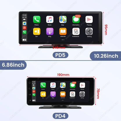 10.26/6.86inch Smart screen car intelligent systems Universal Car Raido Screen Multimedia Player Wireless Android Auto Carplay