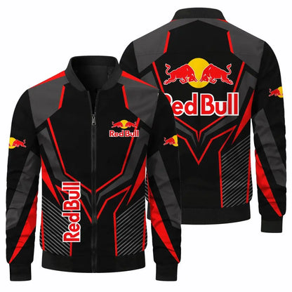 New Fashion Red Bull Jacket Red Bull 3D Printing Racing Jacket Outdoor Sports Motorcycle Jacket Red Bull Men's Clothing