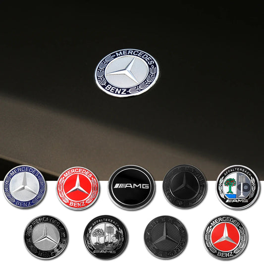 1pc 57mm 2Pin AFFALTERBACH Tree Hood Sticker For AMG Mercedes-benz GT50 W177 W246 GLB SLK GLA CLS CLA AMG Hood Sticker buckle