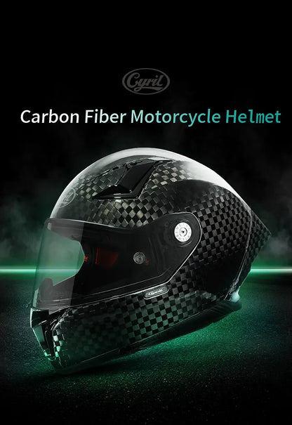 Motorcycle Carbon Fiber Full Face Street Bike Motorbike Helmets Lightweight Racing Helmet DOT ECE Approved CYRIL Casque Moto