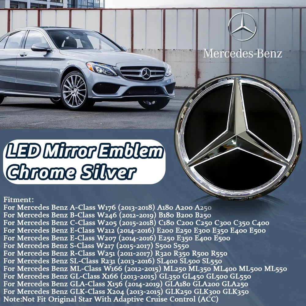 Glossy Black OE Style Car Front Grille Star Emblem Logo For Mercedes Benz W176 W246 W205 W212 W207 W217 W251 R231 W166 X166 X204
