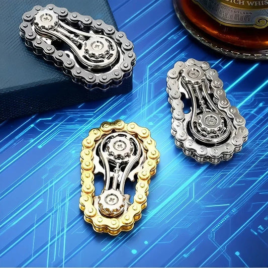 New Sprockets Flywheel Fingertip Gyro Fidget Spinner Antistress Anxiety Metal Bike Chains EDC Spinner Fidget Toys For Adult