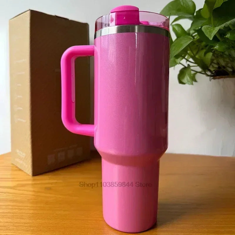 2025 New Hot 40Oz Stainless Steel Vacuum Flask Insulated Tumbler Cup with Lid and Straw Large Capacity for Travel Outdoor