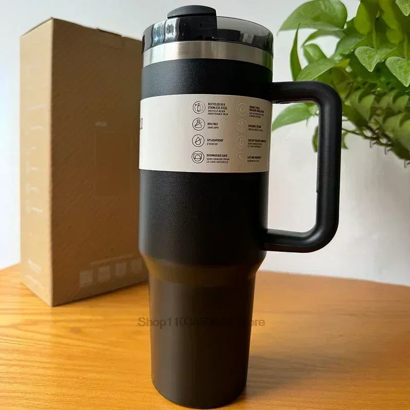 2025 New Hot 40Oz Stainless Steel Vacuum Flask Insulated Tumbler Cup with Lid and Straw Large Capacity for Travel Outdoor