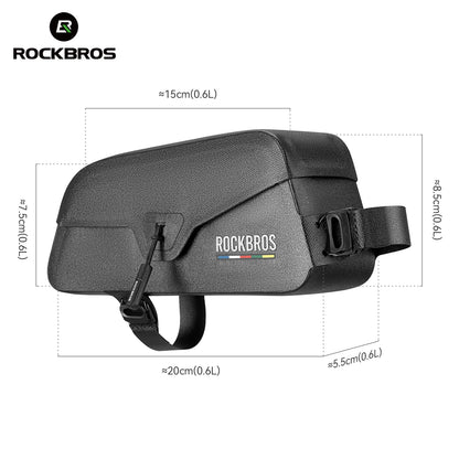 ROCKBROS ROAD TO SKY Bicycle Bags Magnetic Lid Top Tube Bag Waterproof Suction Front Bag Mobile Phone Bag