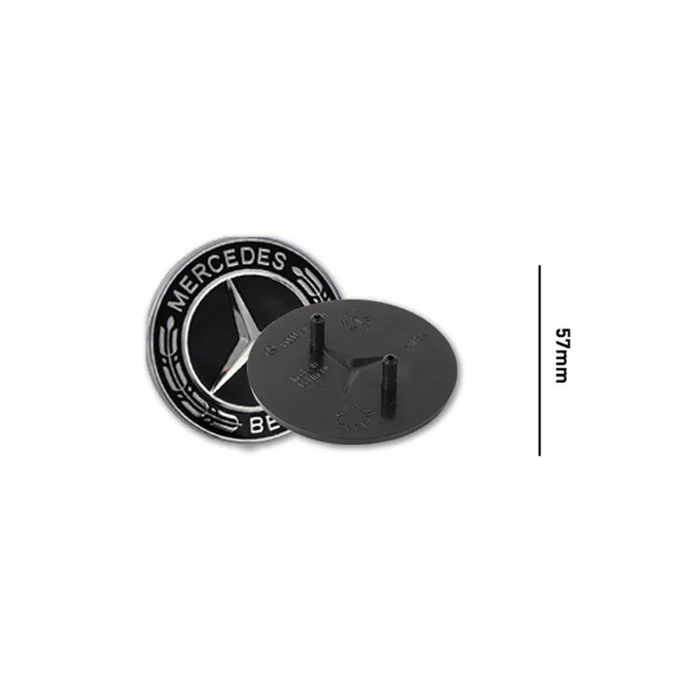1pc 57mm 2Pin AFFALTERBACH Tree Hood Sticker For AMG Mercedes-benz GT50 W177 W246 GLB SLK GLA CLS CLA AMG Hood Sticker buckle