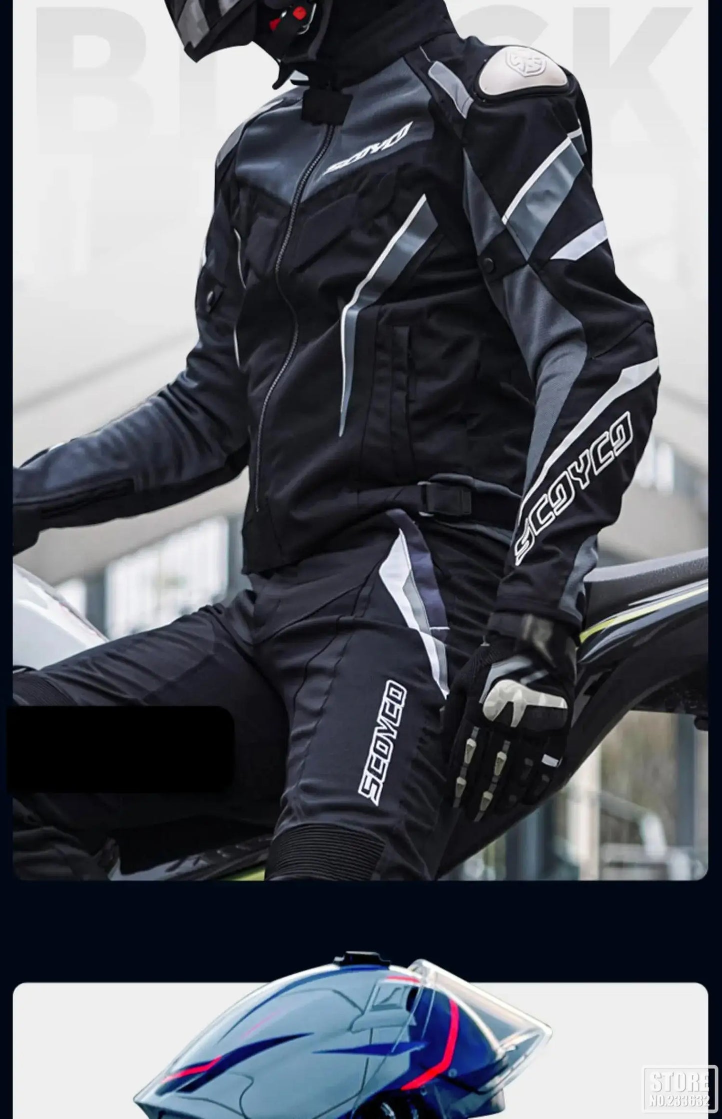 SCOYCO Motorbike Race Riding Jacket Breathable Road Commuter Race Motorcycle Top Off-Road Outdoor Riding Motorcycle Jacket