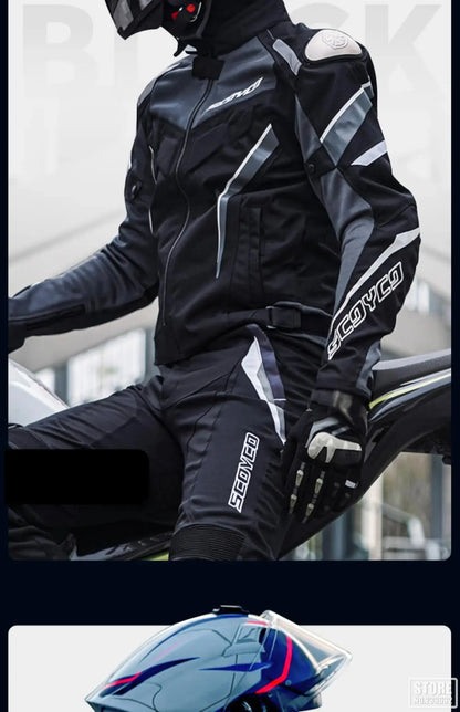 SCOYCO Motorbike Race Riding Jacket Breathable Road Commuter Race Motorcycle Top Off-Road Outdoor Riding Motorcycle Jacket